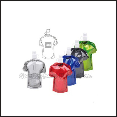 ซื้อ ขายร้อน Eco โปรโมชั่นพกพก T-shirt รูปทรงกระป๋องน้ํา ถ้วยเครื่องดื่ม การผลิตออนไลน์