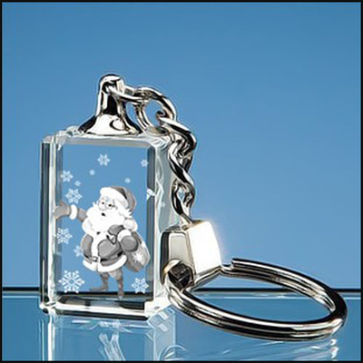 Buy Crystal Keychain And Lanyard Santa Clause Christmas Led Light Keychain online manufacture