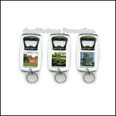 Buy HOT sale promotional gift printed logo acrylic bottle opener keychain keyrings online manufacture