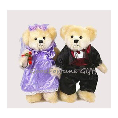Buy Wedding Souvenir Custom Plush Toys Cute Doll Teddy Bear Memorable For Bride And Groom Family online manufacture