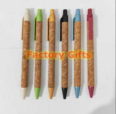 Buy Biodegradable Eco Friendly Ballpoint Pen Cork Material Promotional Ballpoint Pen online manufacture