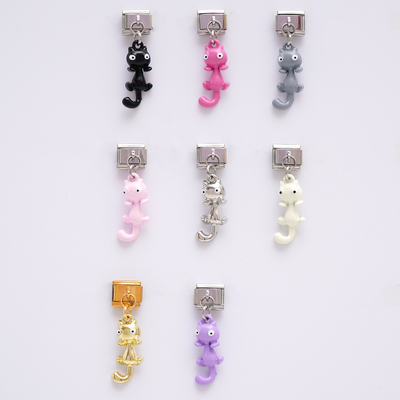 Buy New Arrival Women's Waterproof Stainless Steel Italian Charm Pendant DIY Cut Cartoon Design Italian Charms for Jewelry Making online manufacture