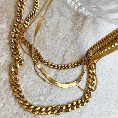 comprare JDN20124-JDN20126 Collana in oro 18K con pendente in acciaio inossidabile da donna fabbricazione online