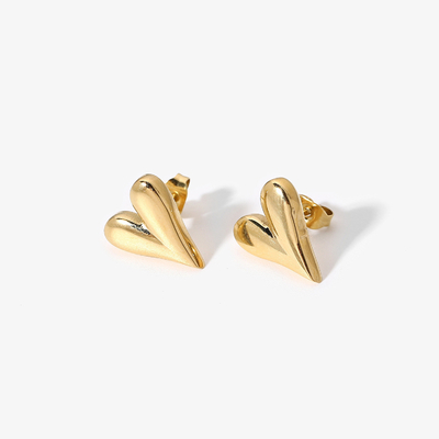 Αγορά XM20012 2021 Stud Earrings 14K Gold Plated Stainless Steel Ladies Love Heart Earrings Jewelry ηλεκτρονική κατασκευή
