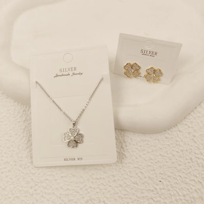 comprar Trendy Fashion Women's Necklace Earrings Jewelry 925 Silver Temperament Light Luxury Suit Girls Pendant Accessories Trend Fabricação em linha
