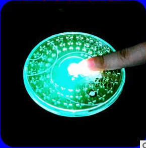 Acrylic Custom Business Gifts Round Party Club Led Coaster Lights Lightweight