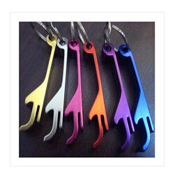 laser engraved lightweight aluminum keychain bottle opener for wedding