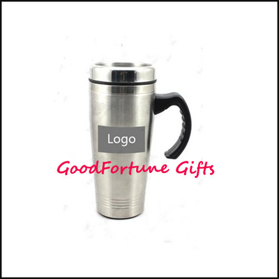 double wall travel car Stainless Steel Vacuum Cups bottle with handle for office