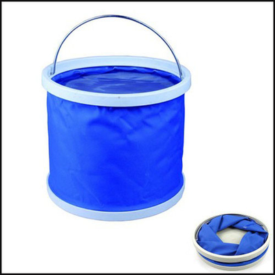 outdoor camping customed logo collapsible fold oxford water bucket with handle