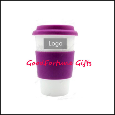 Promotional 450ml Coffee Mugs Anti Scalding Band Ceramic Mug With Rubber Lid For Office Gifts