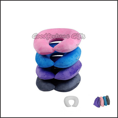 promotional plush tavel home office health support inflatable pillow printed logo