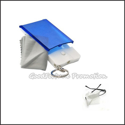 HOT sale custome  logo eyeglass lens cleaning cloth keychain holder box with button