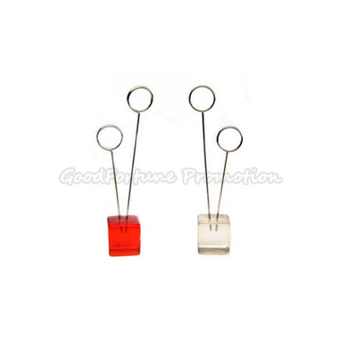 Promotional printed logo Advertising Eco resin business card holder stand clip