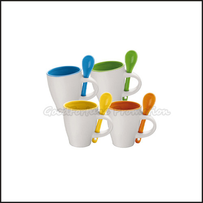 โปรโมชั่น ชามและถ้วย สีสองโทน ชามเซรามิคที่มีส้อน