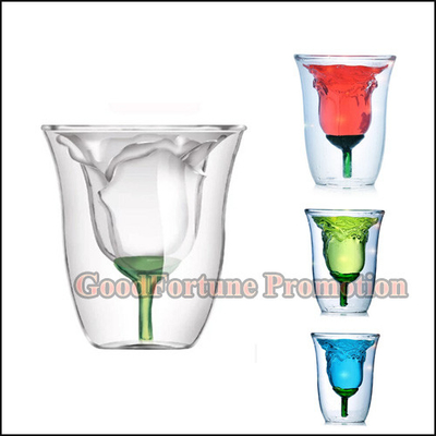 Customization Transparent Rose Wine Cup Versatile For Party And Bar