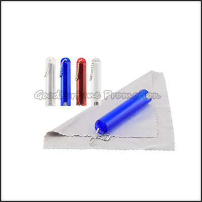 Tube Eco ABS eyeglass lens cleaning cloth keychain holder keyrings gifts