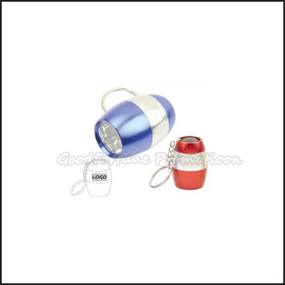 advertising 6 led flashlight torch keychain keyrings Printed logo