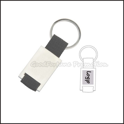 woven fabric portable zinc alloy keychain keyring gifts