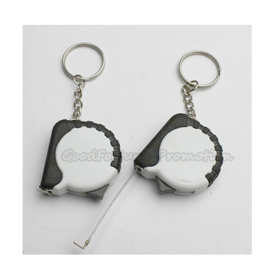 printed logo measurement tape keychain keyrings