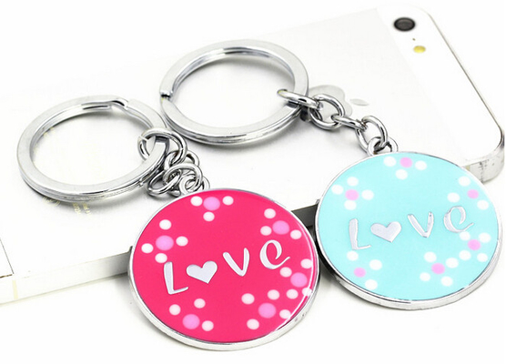 metal love shape wedding gift keychain keyrings