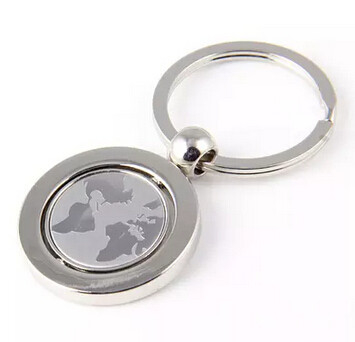 New creative gift product metal the rotary earth keychain keyrings