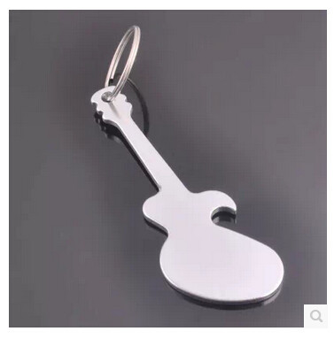 New creative gift product metal guita bottle opener keychain keyrings