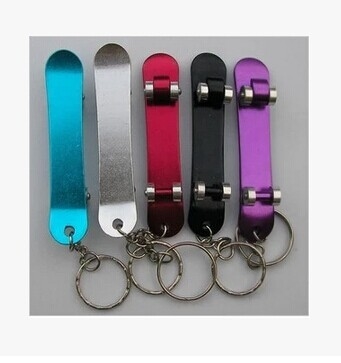 New creative gift product metal Skate chute board bottle opener keychain keyrings