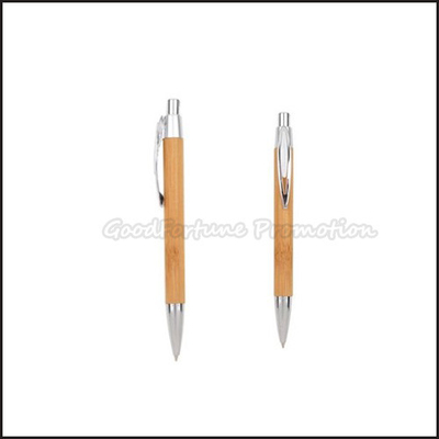 Elegant Comfortable Bamboo Ballpoint Pen Printed Logo Custom For Presents