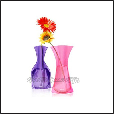 customed logo Eco Plastic folding desk portable flower vase home decor gift store