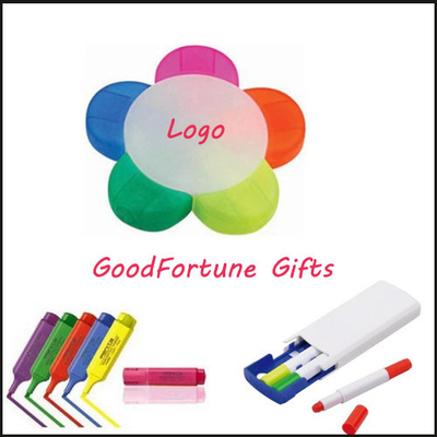 cheap flower shape highlighter pen customed logo for school students gifts favor