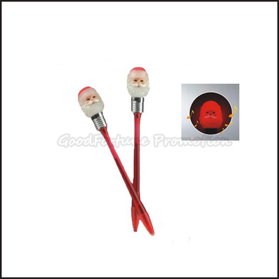 Customizable Christmas Ballpoint Pens Fashionable With Flashing Lights Gifts
