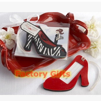 Promotional High Heel Luggage Tag Memorable Personalized Wedding Souvenirs