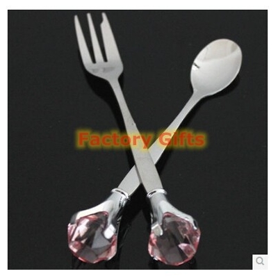 Diamond Shape Stainless Steel Forks And Spoons For Travel And Camping