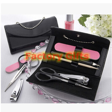 PU Leather Promotional Wedding Gifts Manicure Tool Set Wedding Souvenir Gifts