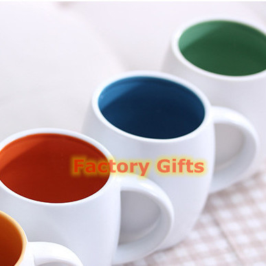 Two Tone Mug And Cup 500ml Ceramic Barrel Coffee Mug Easy Cleaning