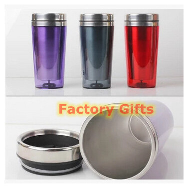 Insulated Custom Coffee Cups Dual Material Plastic And Steel 11 Oz Coffee Cups