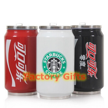 Customizable cola can shaped vacuum stainless steel double wall tumbler
