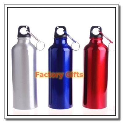 customed logo 500ml aluminum sports outdoor water bottle with carabiner camping
