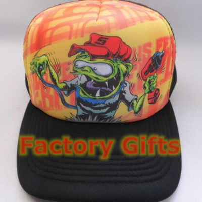 Polyester Caps T Shirts Full Color Sublimation Foam Fabric mesh netTruck Cap Hat