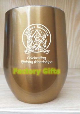 Custom Double Wall Gold Engraved Stainless Steel Stan Flip Straw Tumbler Cup
