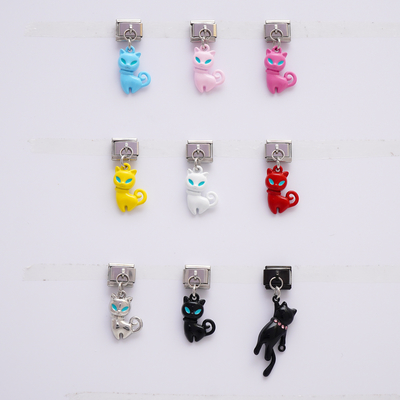 New Arrival Cute Fox Pendant Italian Link Charms for DIY Bracelet Making Fashion Stainless Steel Italian Charms Bracelet