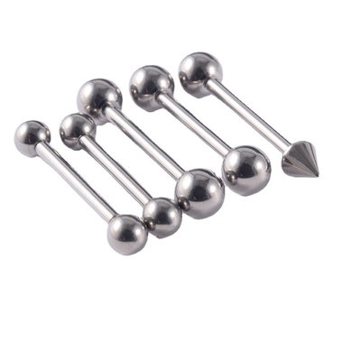 XM200869  G23 Titanium Steel Color Round Bead Nipple Ring 14g Threaded Straight Rod Piercing Jewelry Nipple Nail