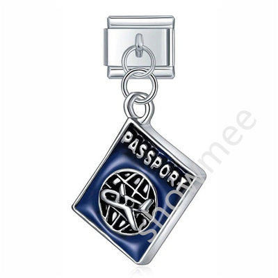 2024 Italian Charm Stainless Steel Evil Music Headset Moon Book Eye Pendant Italian Charm Bracelet