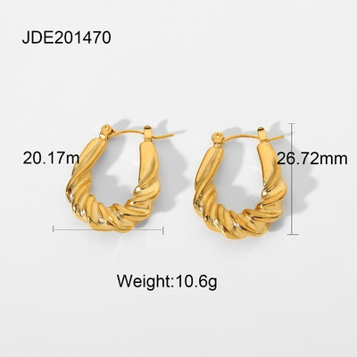 XM20024 2021 New Chunky Earrings 18 Gold-plated Stainless Steel Hoop Earrings Women's Earrings Jewelry
