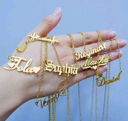 Hot Selling Gold Name Plate Necklace Custom Jewelry Personalized Name Necklace