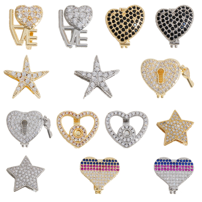 Heart-shaped Design in Various Styles Rhinestone Bag Band Charms Designer Colorful Shiny  love  Watch Band Bag Charms