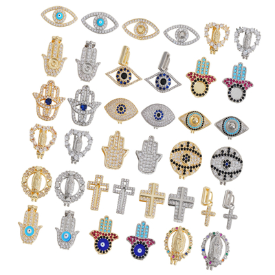 New Design Religion Virgin Mary Bag Band Charms Designer Devil's Eye  Eye Cross Watch Band Bag Charms