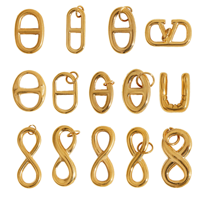 Hotsale Stainless Steel Pendants Charms 18K Gold Plated Diy Necklace Pendant Bracelet Charms for Jewelry Making