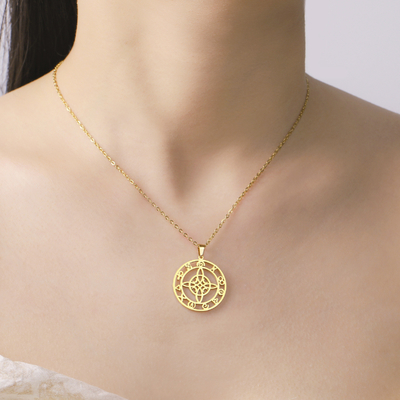 New Waterproof Pendant Necklace Gold Silver Stainless Steel 18K Gold Witch Knot Necklace for Women