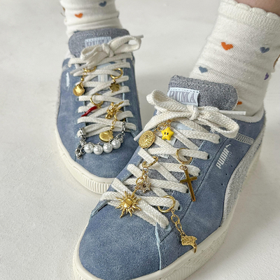 Non Tarnish Metal Shoelace Charms Waterproof Enamel Stainless Steel 18K Gold Shoelace Charms for Sneakers